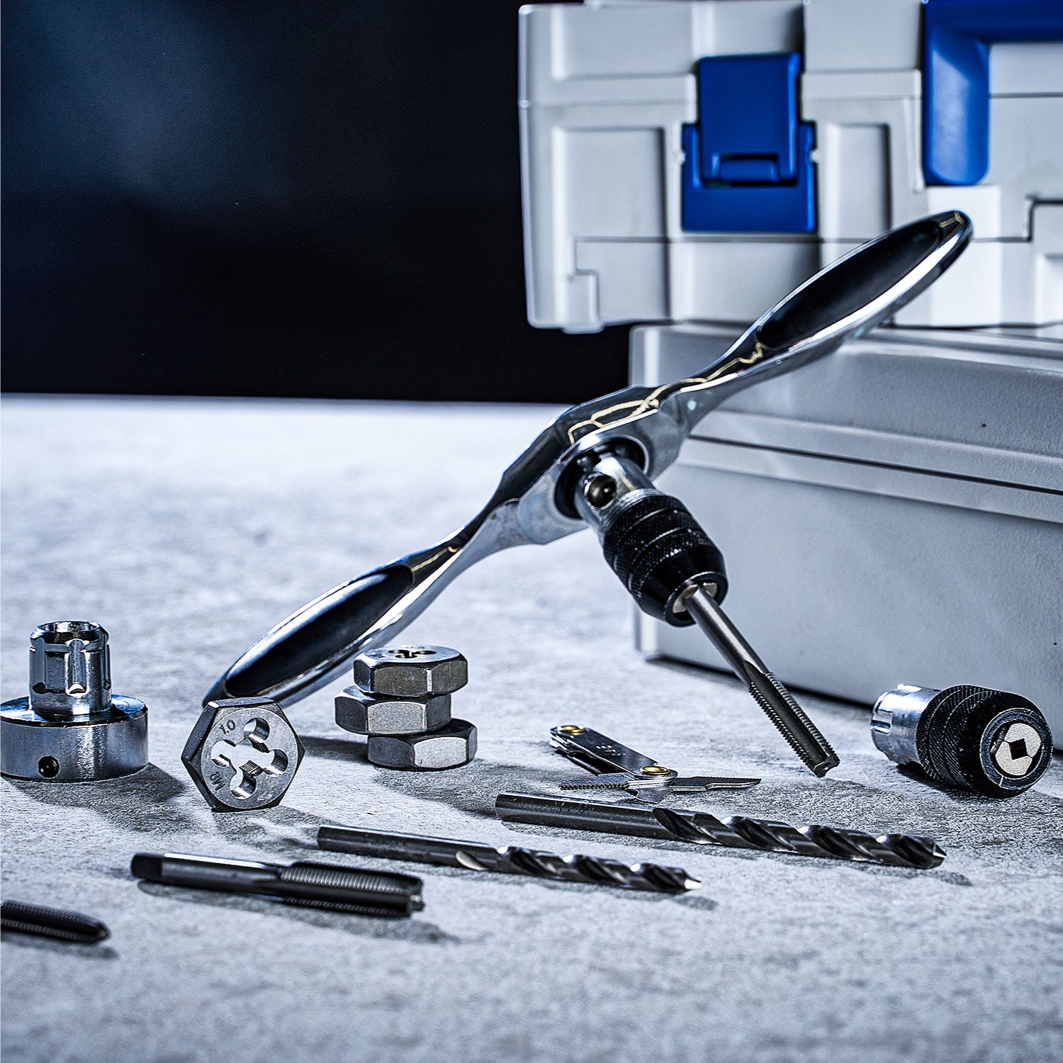 127pcs SAE/Metric Ratcheting Tap and Die Set for Threading